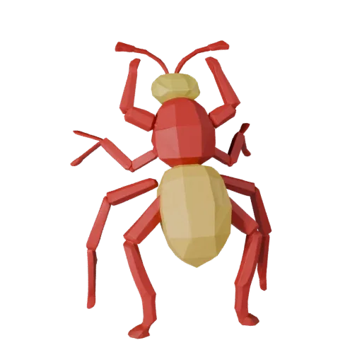 Modèle STL de guêpe High Poly, vue d'affichage isométrique, figurine animale prête à imprimer avec séparation du thorax, ryth
