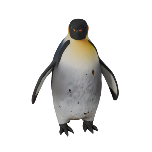 Realistischer Kaiserpinguin 3D-Modell - Rigged PBR Asset für Spiele