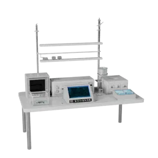 Prototype Reactor Core Modular 3D model, isometric modular kit view, showing clean metal, bench-top devices.