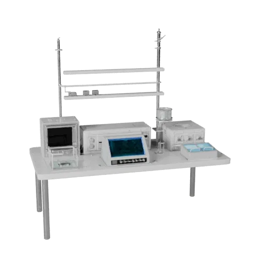 Prototype Reactor Core Modular 3D model, isometric modular kit view, showing clean metal, bench-top devices.