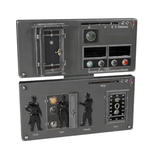 Realtime Dungeon Locked Door Panel 3D Engine Asset