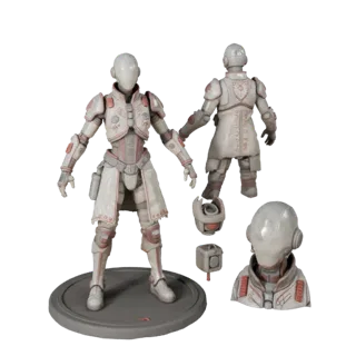 Sci-Fi Armored NPC Scientist Character Model - Rigged