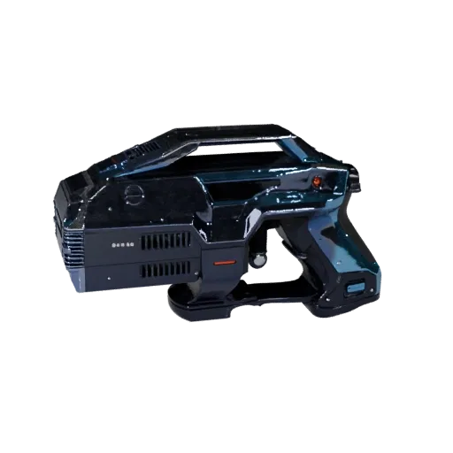 Holographic Projector High Poly 3D model, close-up studio render, showing emissive strips, strong prop silhouette.