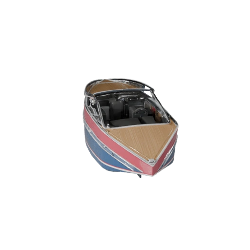 Lancha Rápida de Alto Poligonaje Modelo 3D para Renderizados de Estudio Activo PBR