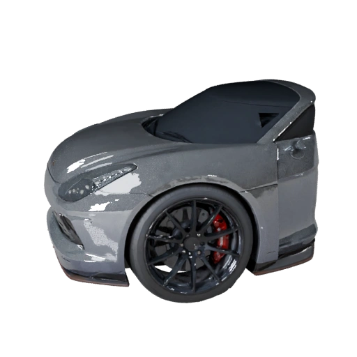 Modelo 3D de Hipercarro de Alto Poligonagem para Renders de Estúdio Ativo PBR