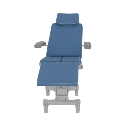 Ward Exam Chair Printable 3D model, isometric STL render, showing painted metal, clinical silhouette.