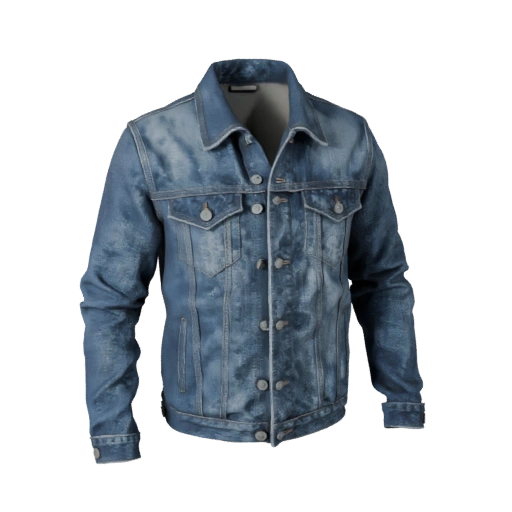 Realistic Denim Jacket 3D Model for Cinema Studios