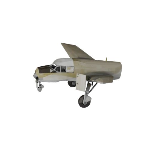 Низкополигональный грузовой самолет времен второй мировой войны 3D модель для Unity и Unreal