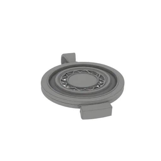 Ornate Medallion print ready 3D model, front view studio render, showing pendant form, surface, and scale cues.