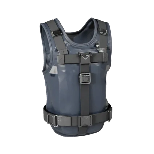 Site Protective Harness Product Viz 3D model, three-quarter studio product render, showing plastic shells, form detail.