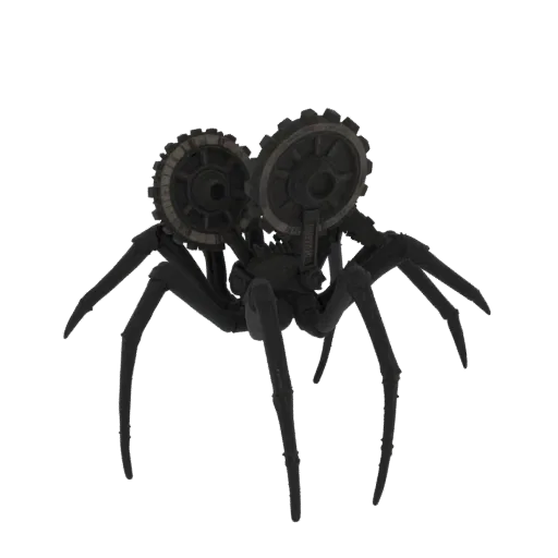 Miniatura STL de Aranha Inimiga Sombria ao Luar, render de mesa em três quartos, miniatura de inimigo imprimível em resina co