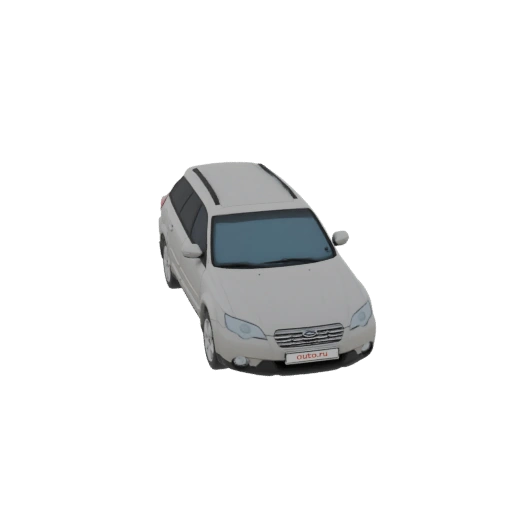 White Subaru Outback Wagon 3D Model