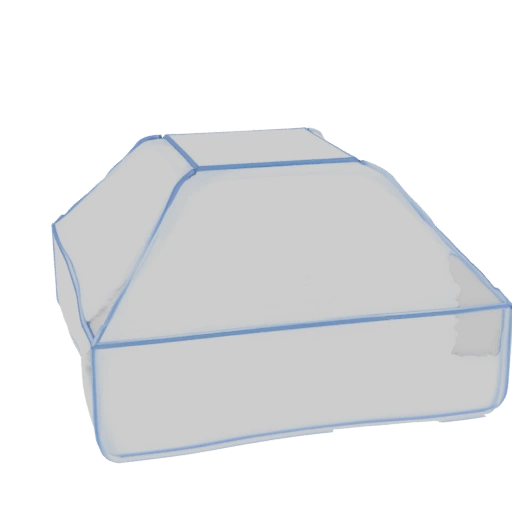 Futuristic Container with Blue Trim