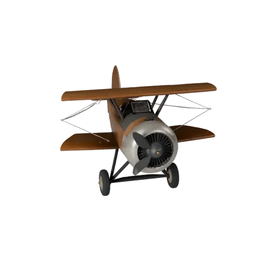 Vintage Biplane 3D Model for Unreal Engine - Game Ready