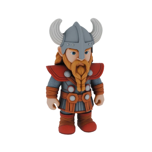Chibi Viking Warrior 3D Model