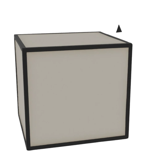 Empty thin-walled cuboid