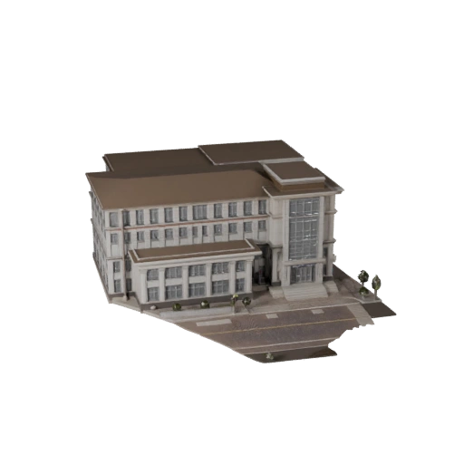 Estação de Polícia Modelo 3D - Ativo Realista de Archviz para Arquitetura