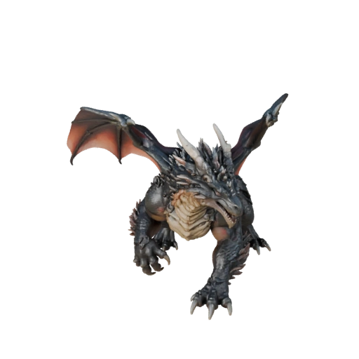Knochendrache 3D-Modell für Blender - PBR-Asset mit Texturen