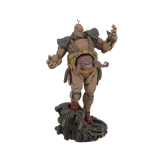 Modelo 3D do corpo androide de Krang, uma figura grande e musculosa com partes mecânicas expostas e uma criatura semelhante a