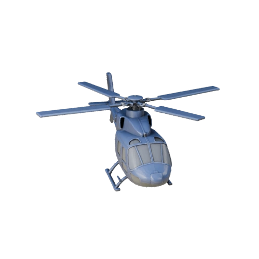 Modelo 3D STL Imprimível de Helicóptero de Resgate - Display