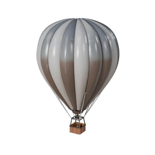 Montgolfière prête pour le jeu 3D pour une utilisation en temps réel