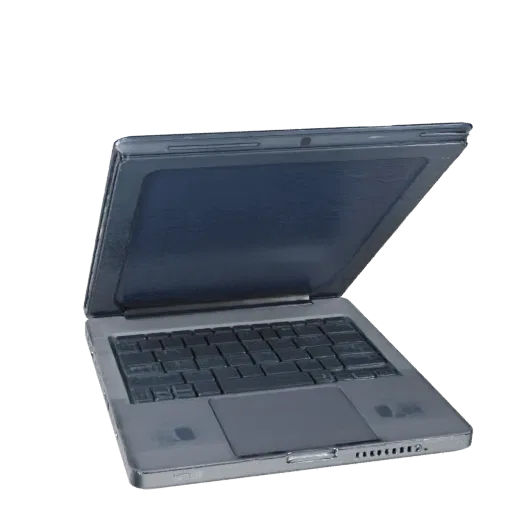 Business Convertible Notebook 3D model, three-quarter studio product render, showing brushed metal, form detail.
