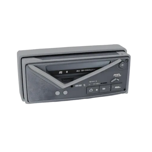 3D model of Volvo car front console (pocket), part number 30752834, in gray.