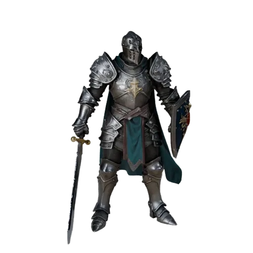 Realistic Paladin Character Model - Rigged