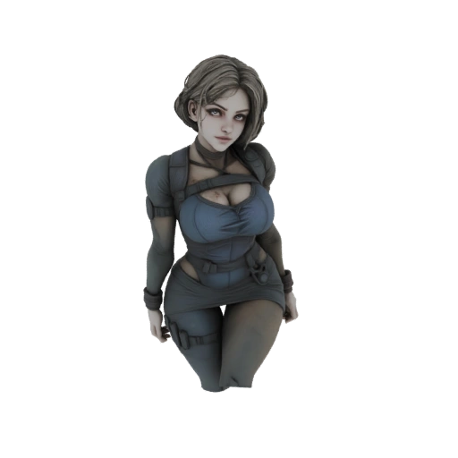 Sci-Fi Female Warrior 3D Model