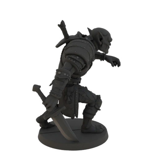 Miniature STL de Gobelin Guerrier Fantasy - En chasse