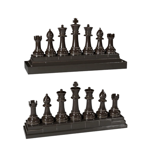 Set di pezzi degli scacchi Studio Classic | Pacchetto di rendering per marketing