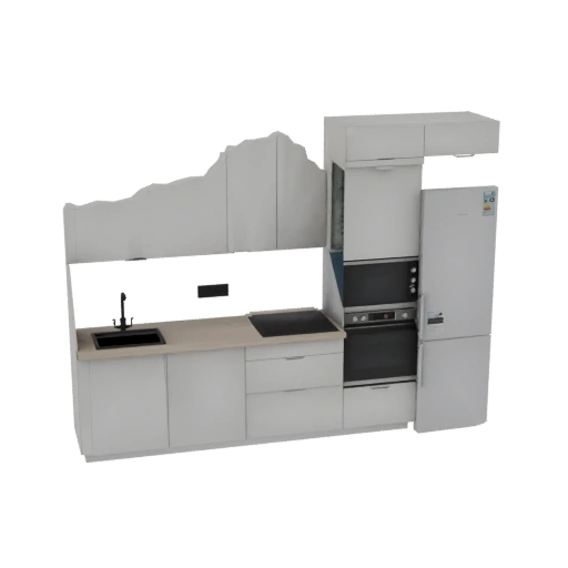 Modern Kitchen Unit with Appliances