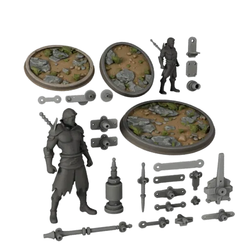 Snow Display Plinth modular kit 3D model preview showing rim shape, top-down kitbash view, height and ground texture