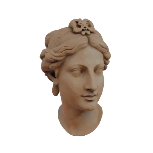 3D model of Themis head, goddess of justice, in classic style