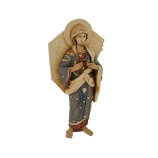 3D model of the Statue of Saint Milica of Serbia in Byzantine style, with halo and detailed vestments