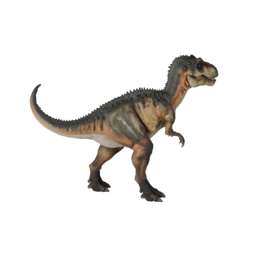 Modello 3D Therizinosaurus, vista laterale della telecamera di gioco, asset animale pronto per Unity con profilo della mascel