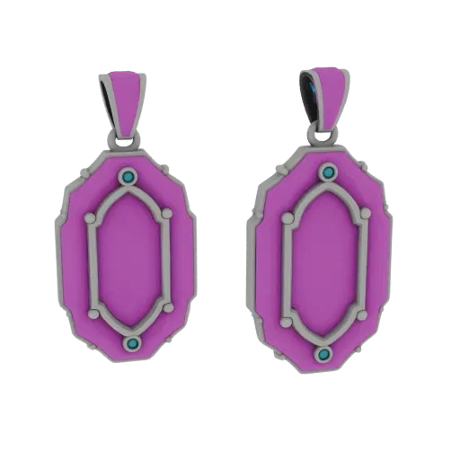 Ruby Pendant print ready 3D model, isometric studio render, showing pendant form, surface, and scale cues.