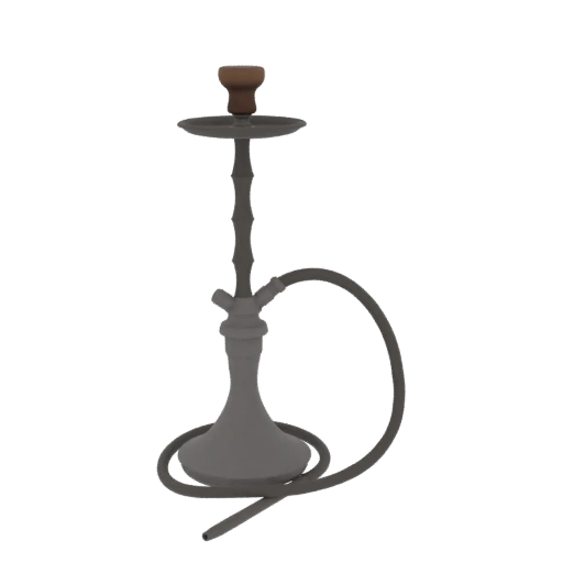 Modern Grey Hookah with Brown Bowl