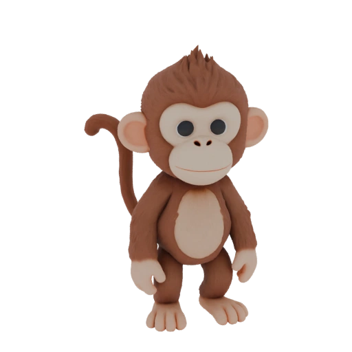 Cute Plasticine Monkey