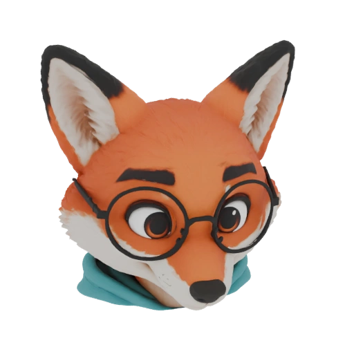 Stylized Fox Character 3D Model