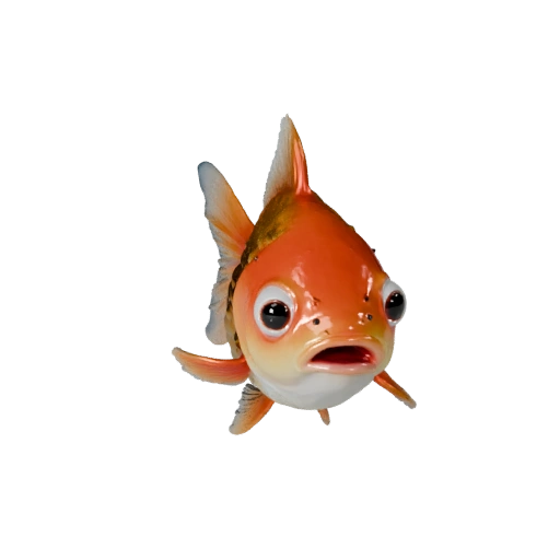 Modello 3D Pesce Rosso Cartone Animato - Asset Stilizzato per Animazione | PBR