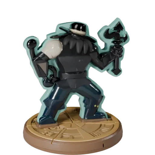 Dungeon Unit Marker stylized 3D model preview showing scale, three-quarter game view, icon shape and table readability