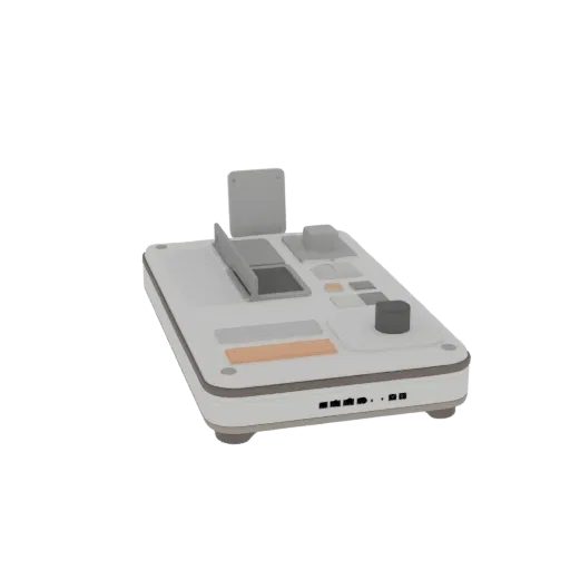 Nursing Training Monitor 3D model, three-quarter front view, AR viewer studio render, showing material detail and scale.