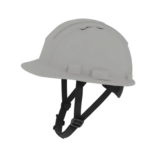 Emergency Hard Hat Printable 3D model, isometric STL render, showing plastic shells, recognizable safety silhouettes.