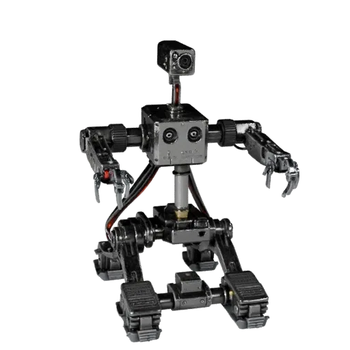 Crawler Service Roboter 3D-Modell, Dreiviertel-Frontansicht, Unreal Engine-Viewport, zeigt Metallrahmen, Roboterform.