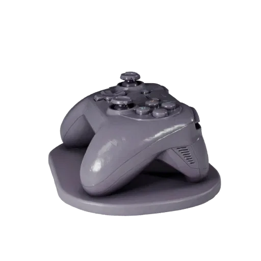 Next Gen Arcade Stick Realistic 3D model, three-quarter studio render, showing matte plastic, console proportions.