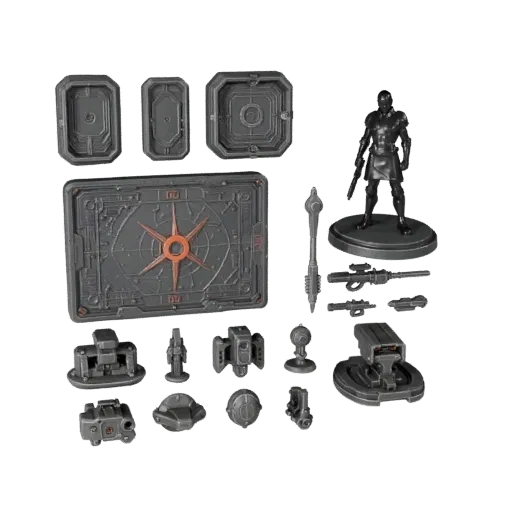 Sci-Fi Unit Marker realistic 3D model preview showing scale, three-quarter scene view, icon shape and table readability