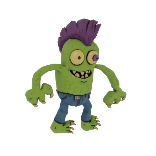 Punk Monster Figurine 3D Model