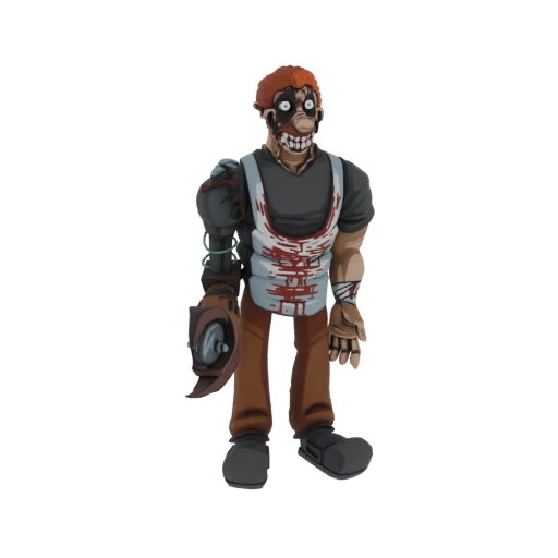 Evil Butcher with Chainsaw Arm 3D Model