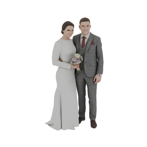 Wedding Couple 3D Model